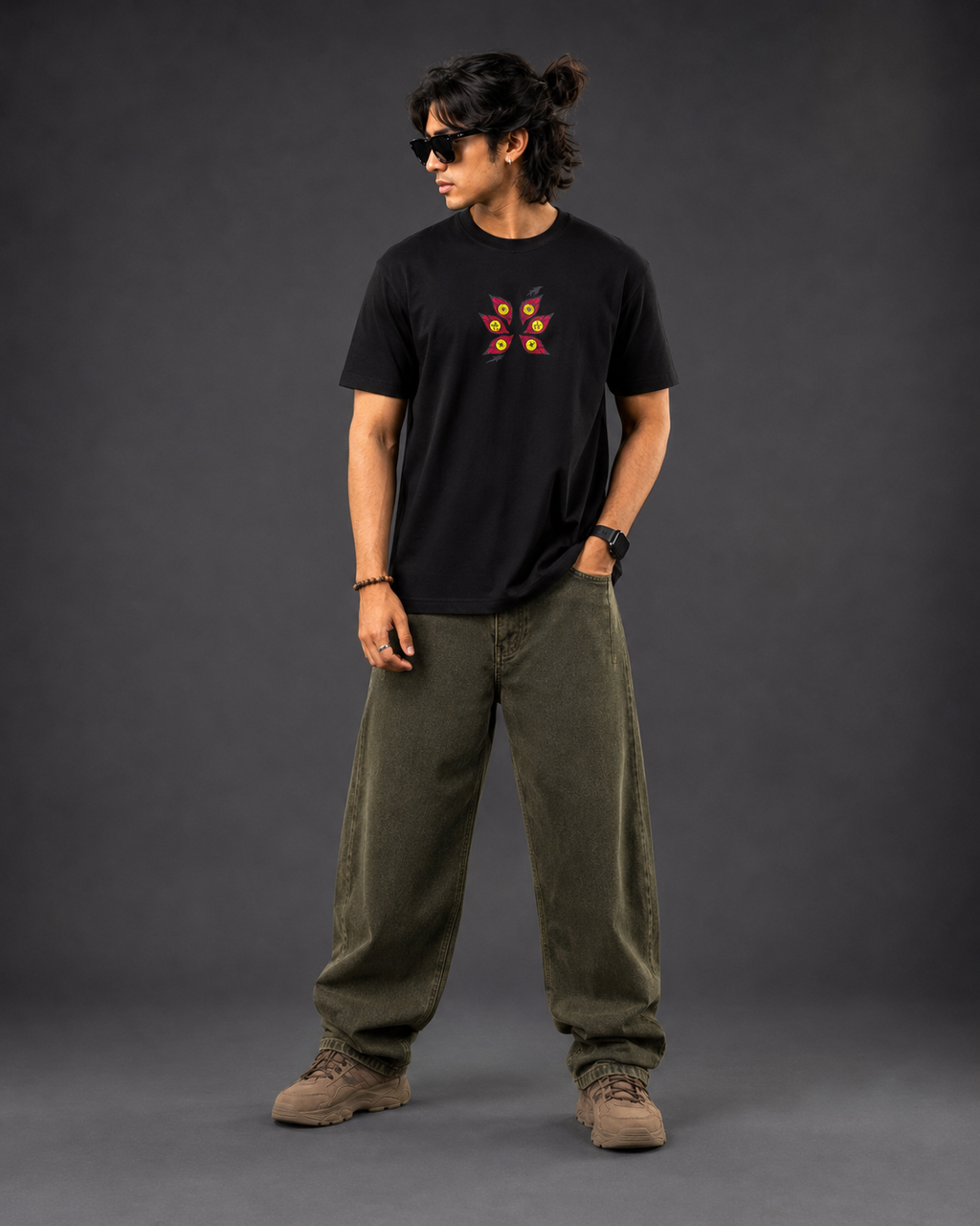 Kokushibo Upper Moon One Oversized T-Shirt | Demon Slayer Anime Streetwear Tee