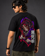 Kokushibo Upper Moon One Oversized T-Shirt | Demon Slayer Anime Streetwear Tee