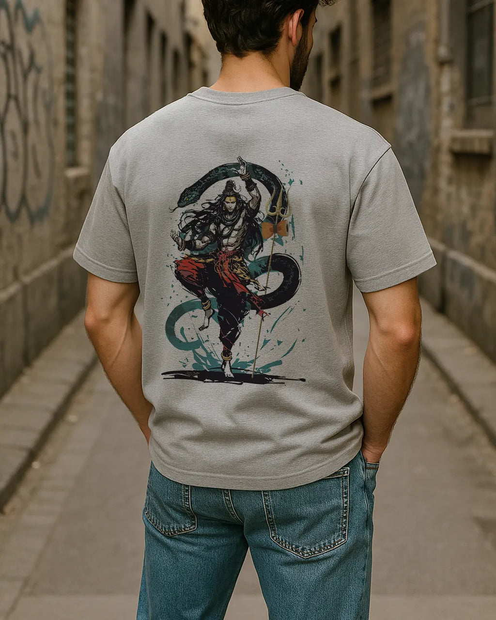 Lord Shiva Graphic T Shirt Hindu God Tee Spiritual Tee image 3