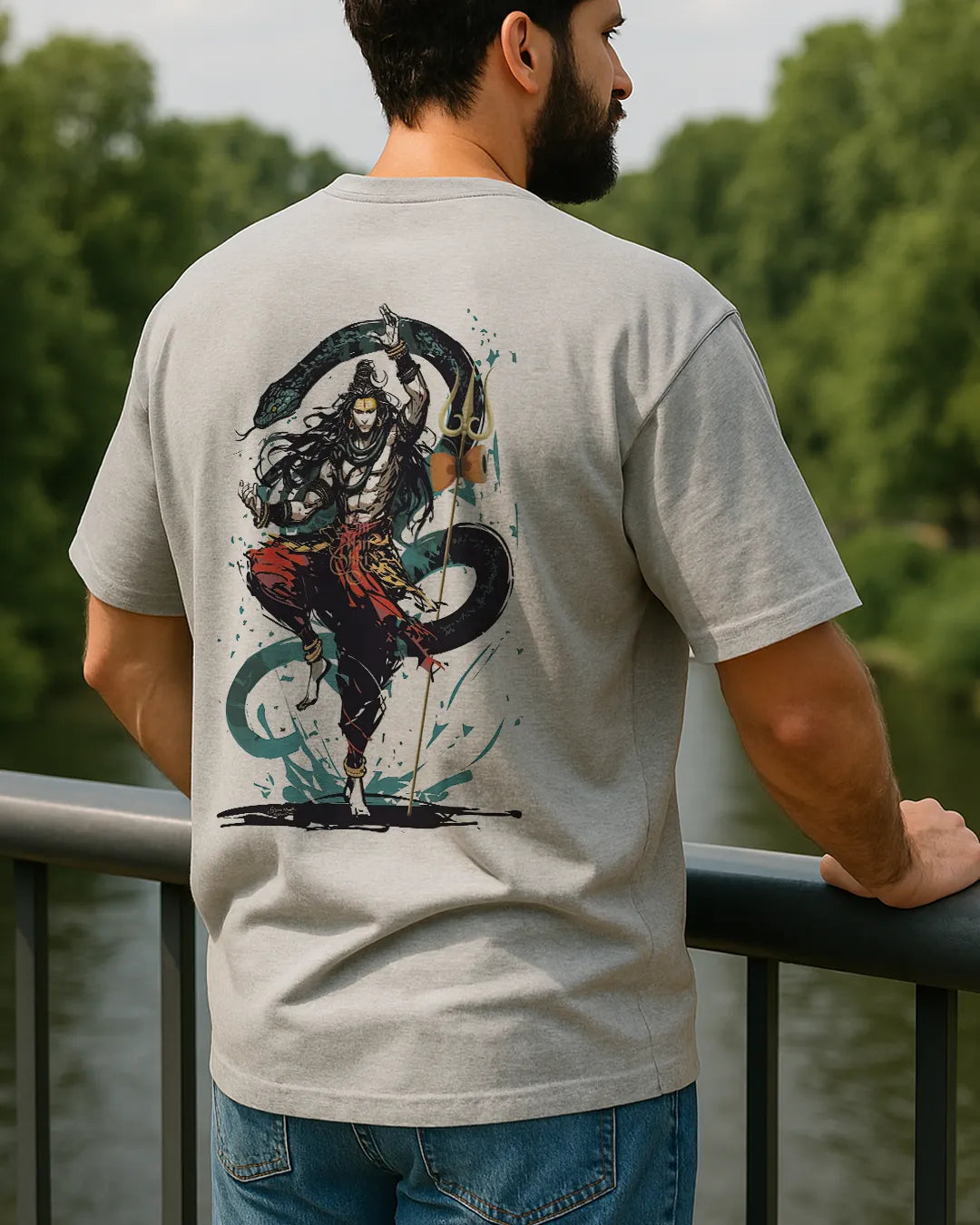 Lord Shiva Graphic T Shirt Hindu God Tee Spiritual Tee image 4