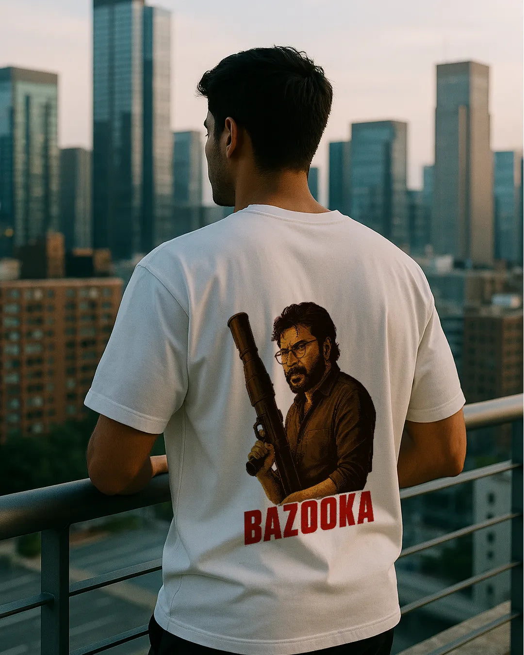 Mammootty Bazooka Movie Poster T Shirt Film Graphic Tee hero image