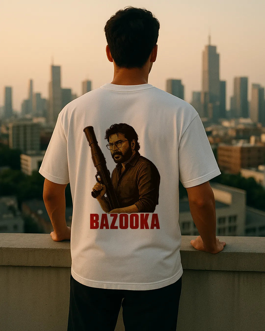 Mammootty Bazooka Movie Poster T Shirt Film Graphic Tee image 3