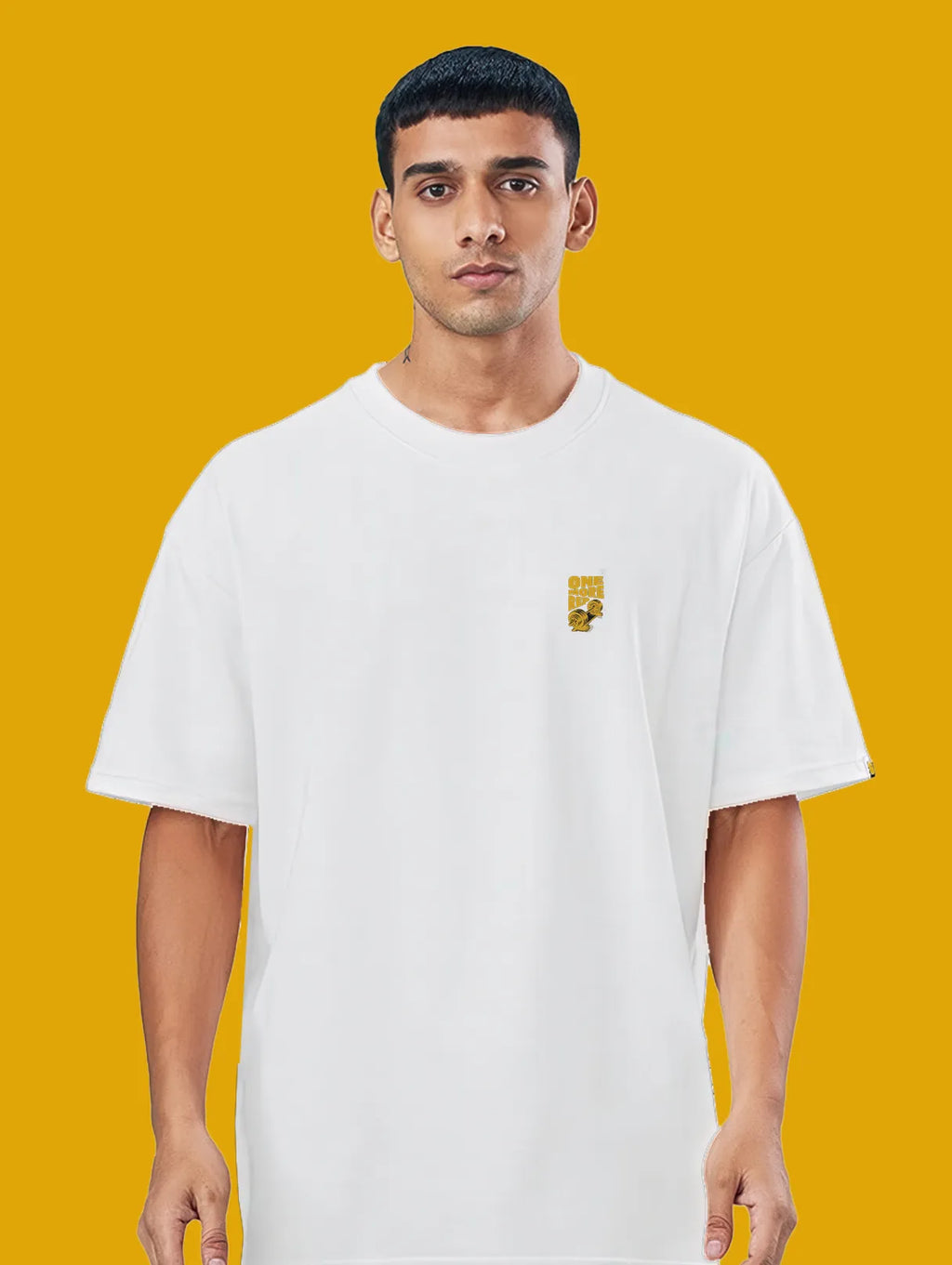 One More Rep Oversized T Shirt Gym & Fitness Tee White image 2