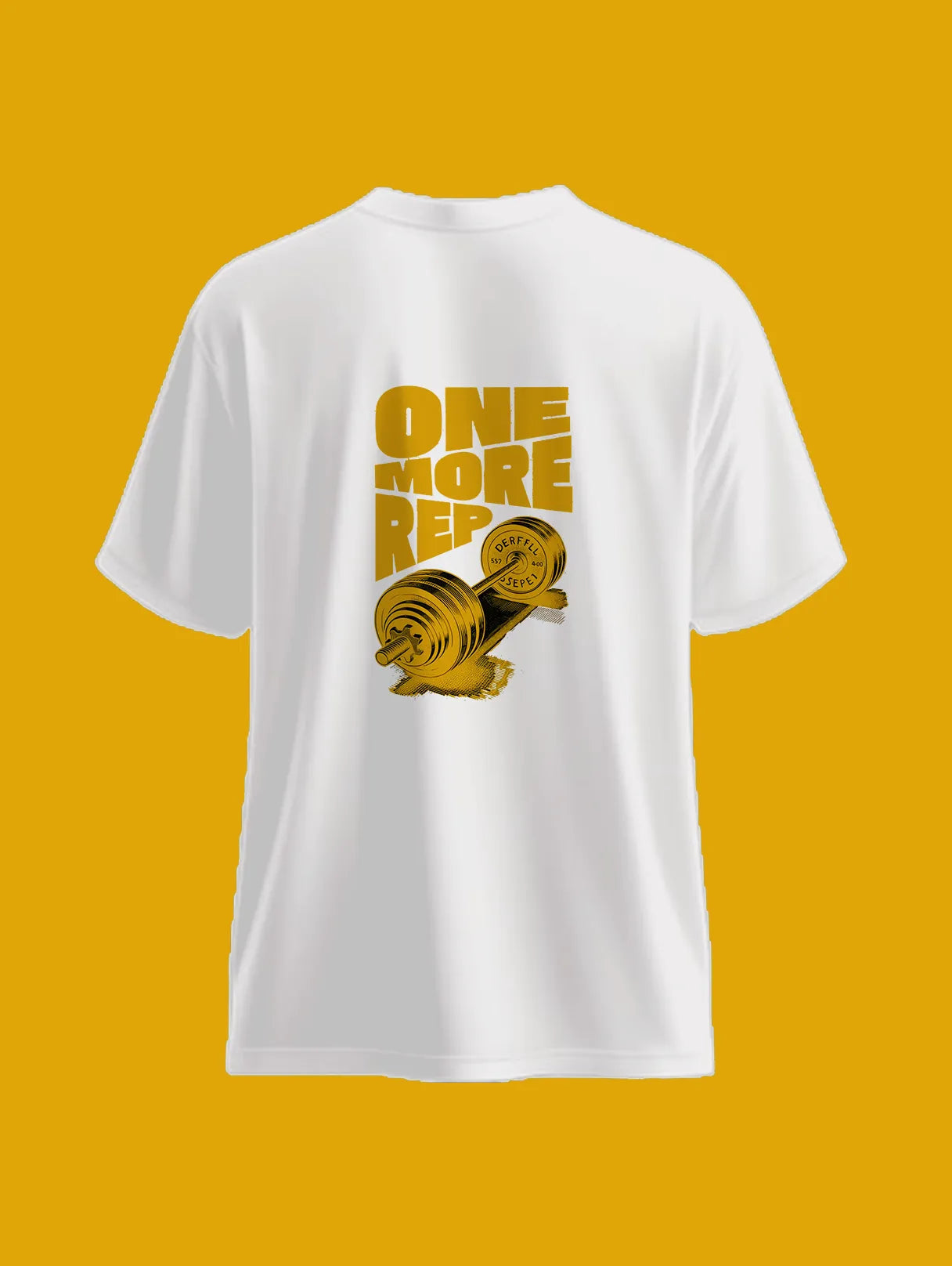 One More Rep Oversized T Shirt Gym & Fitness Tee White image 4