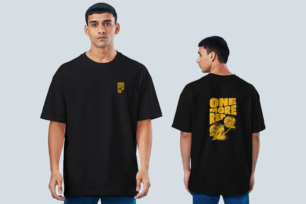 One More Rep Oversized T Shirt Gym & Fitness Tee image 3