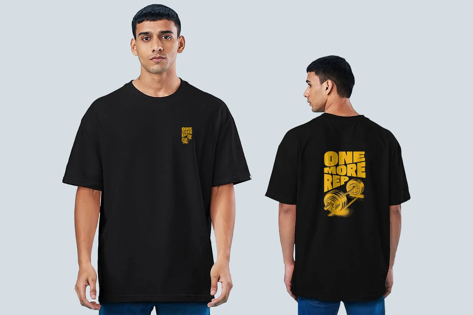 One More Rep Oversized T Shirt Gym & Fitness Tee image 3