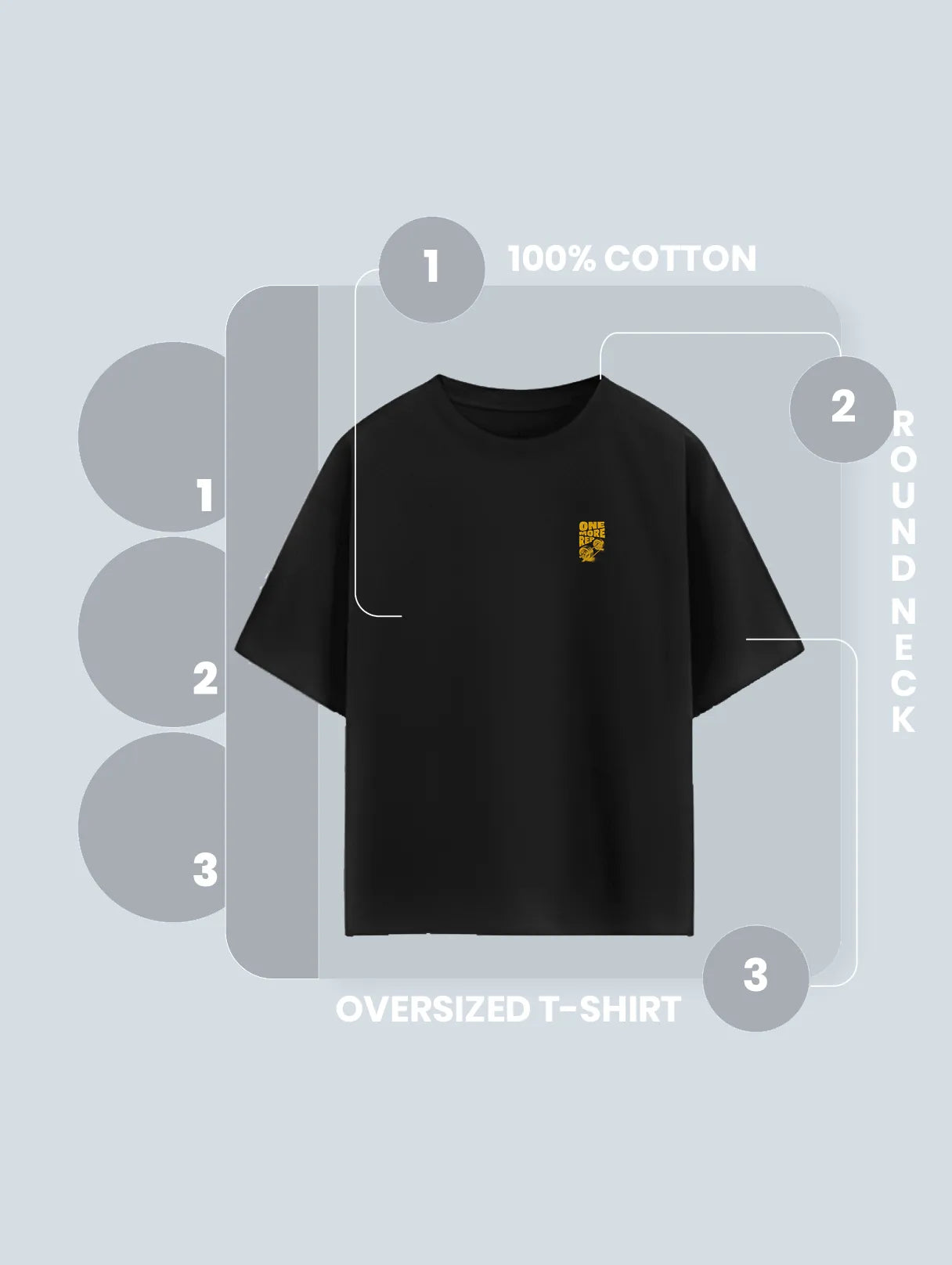 One More Rep Oversized T Shirt Gym & Fitness Tee image 7