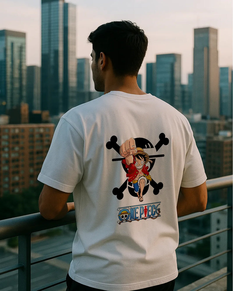 One Piece Luffy Action Graphic T Shirt Anime Tee hero image
