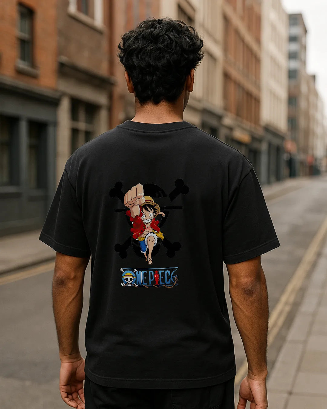 One Piece Luffy Action Graphic T Shirt Anime Tee image 2