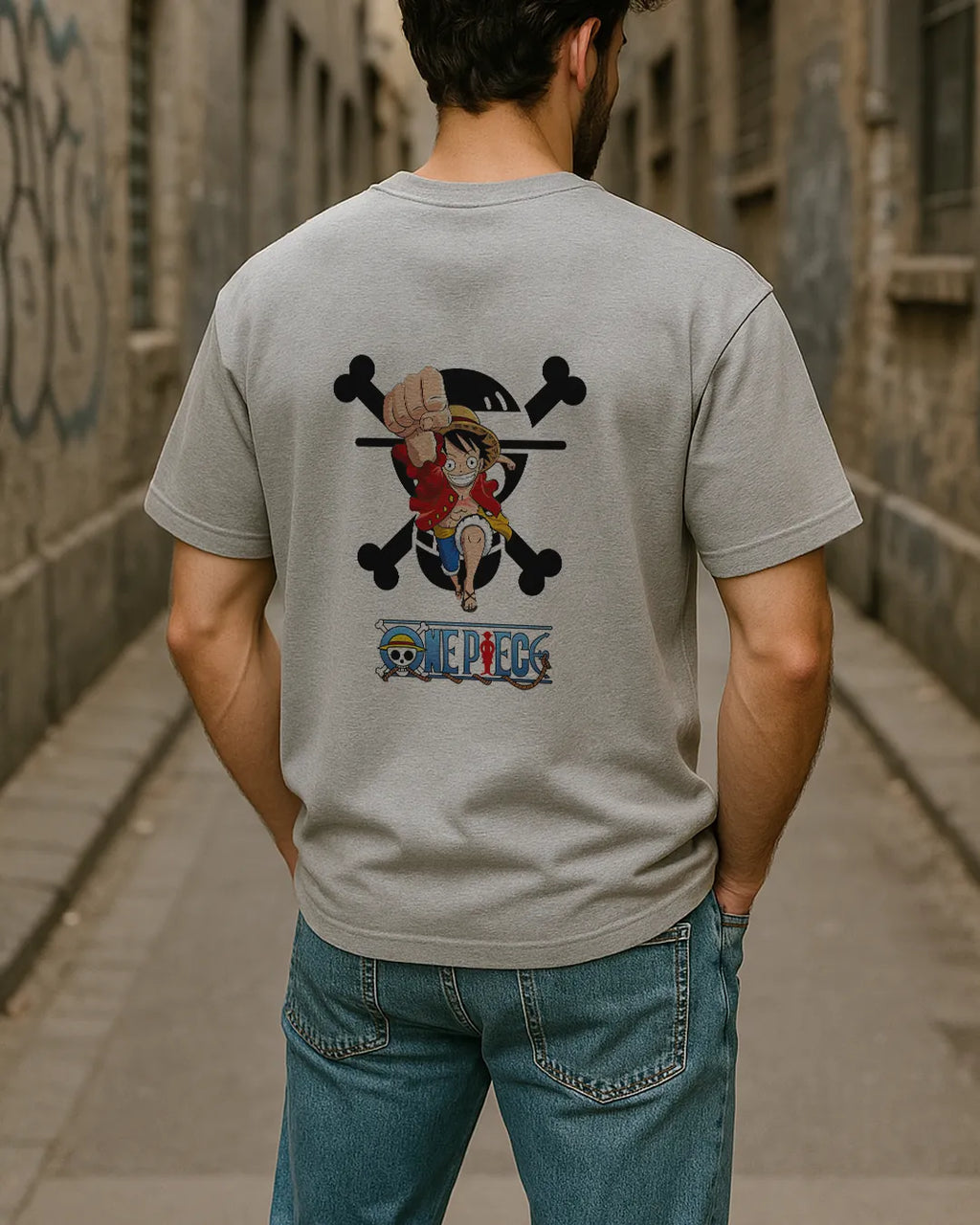 One Piece Luffy Action Graphic T Shirt Anime Tee image 3