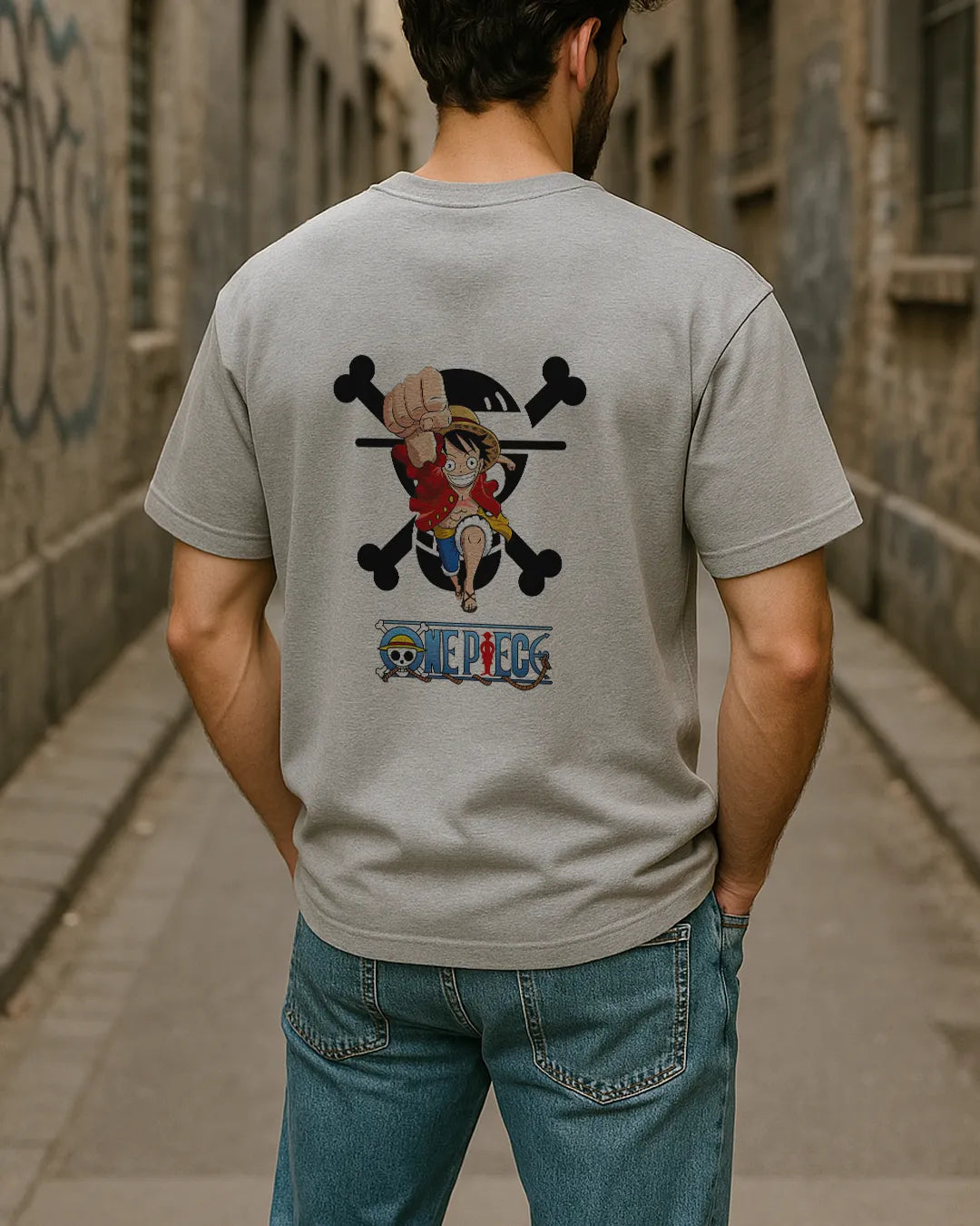 One Piece Luffy Action Graphic T Shirt Anime Tee image 3