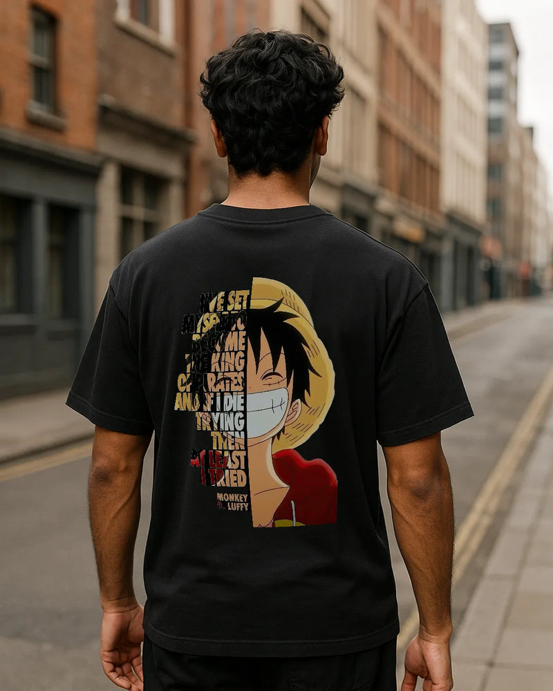 One Piece Luffy King Of Pirates Quote Graphic T Shirt Anime Tee hero image