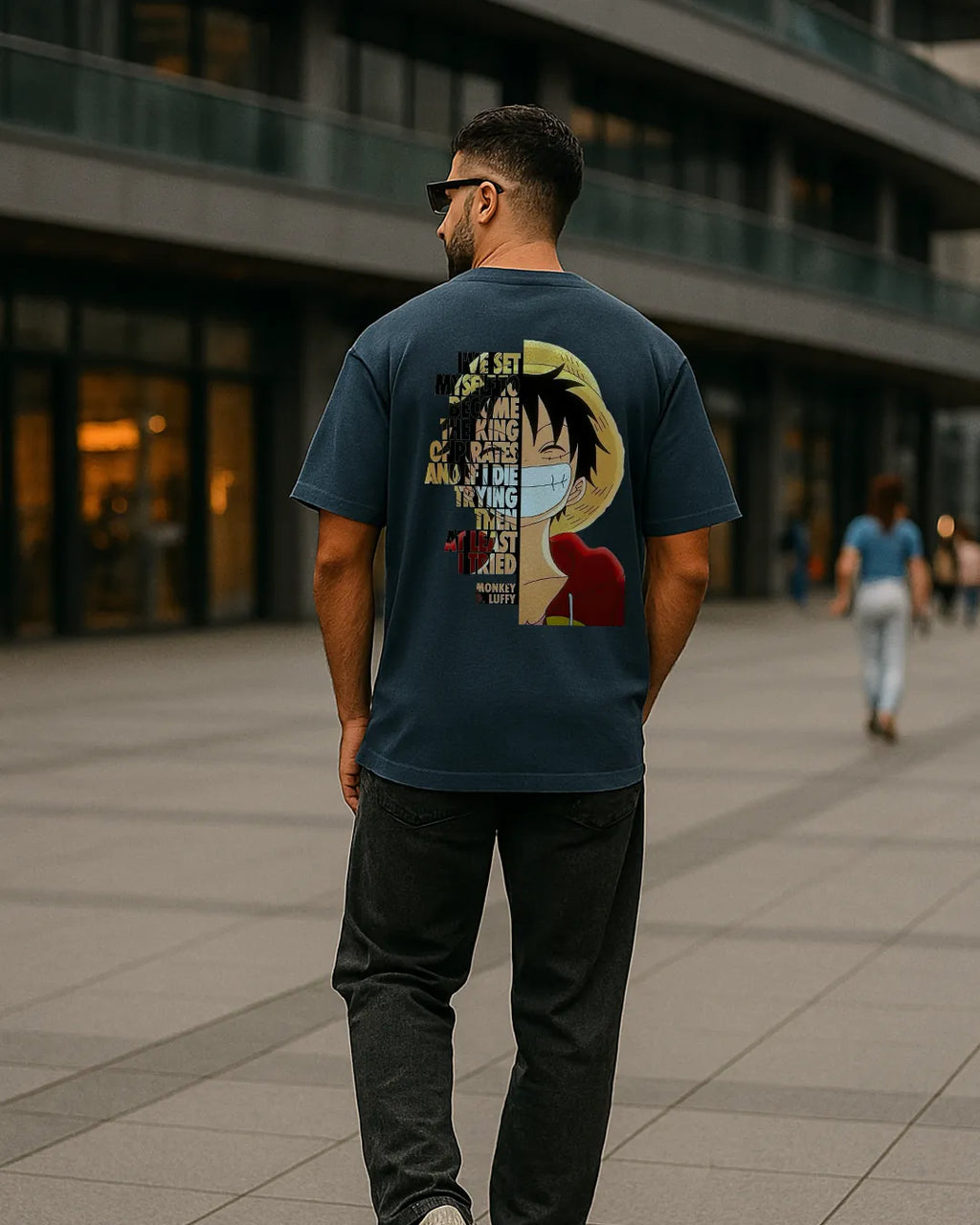One Piece Luffy King Of Pirates Quote Graphic T Shirt Anime Tee image 2