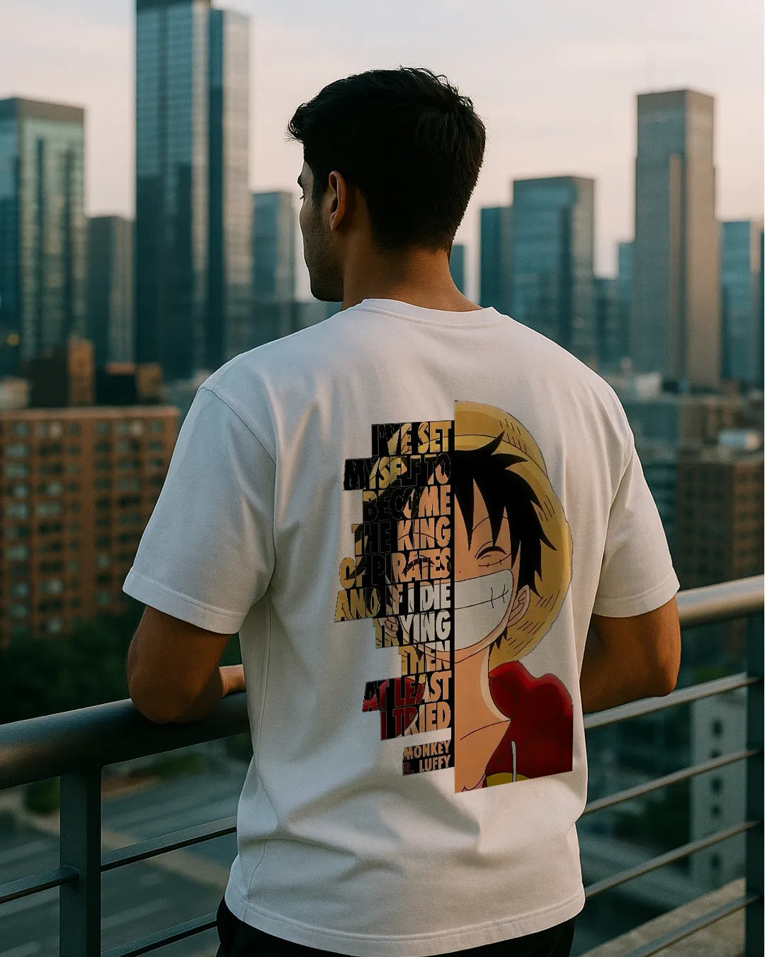 One Piece Luffy King Of Pirates Quote Graphic T Shirt Anime Tee image 5
