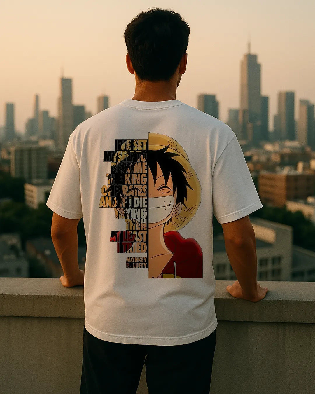 One Piece Luffy King Of Pirates Quote Graphic T Shirt Anime Tee image 6