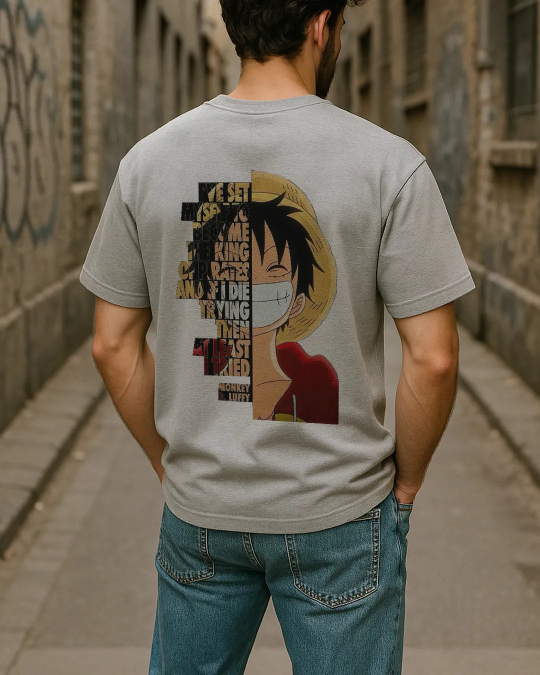 One Piece Luffy King Of Pirates Quote Graphic T Shirt Anime Tee image 7