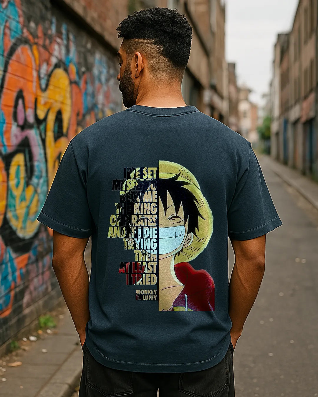 One Piece Luffy King Of Pirates Quote Graphic T Shirt Anime Tee image 9