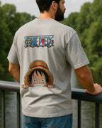 One Piece Luffy Peeking Graphic T Shirt Anime Tee image 6