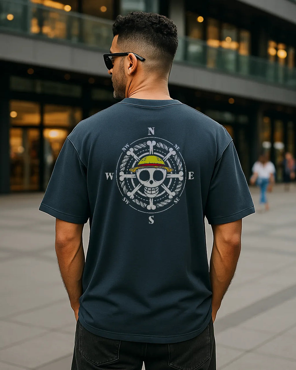 One Piece Straw Hat Pirates Compass Graphic T Shirt Anime Tee image 4