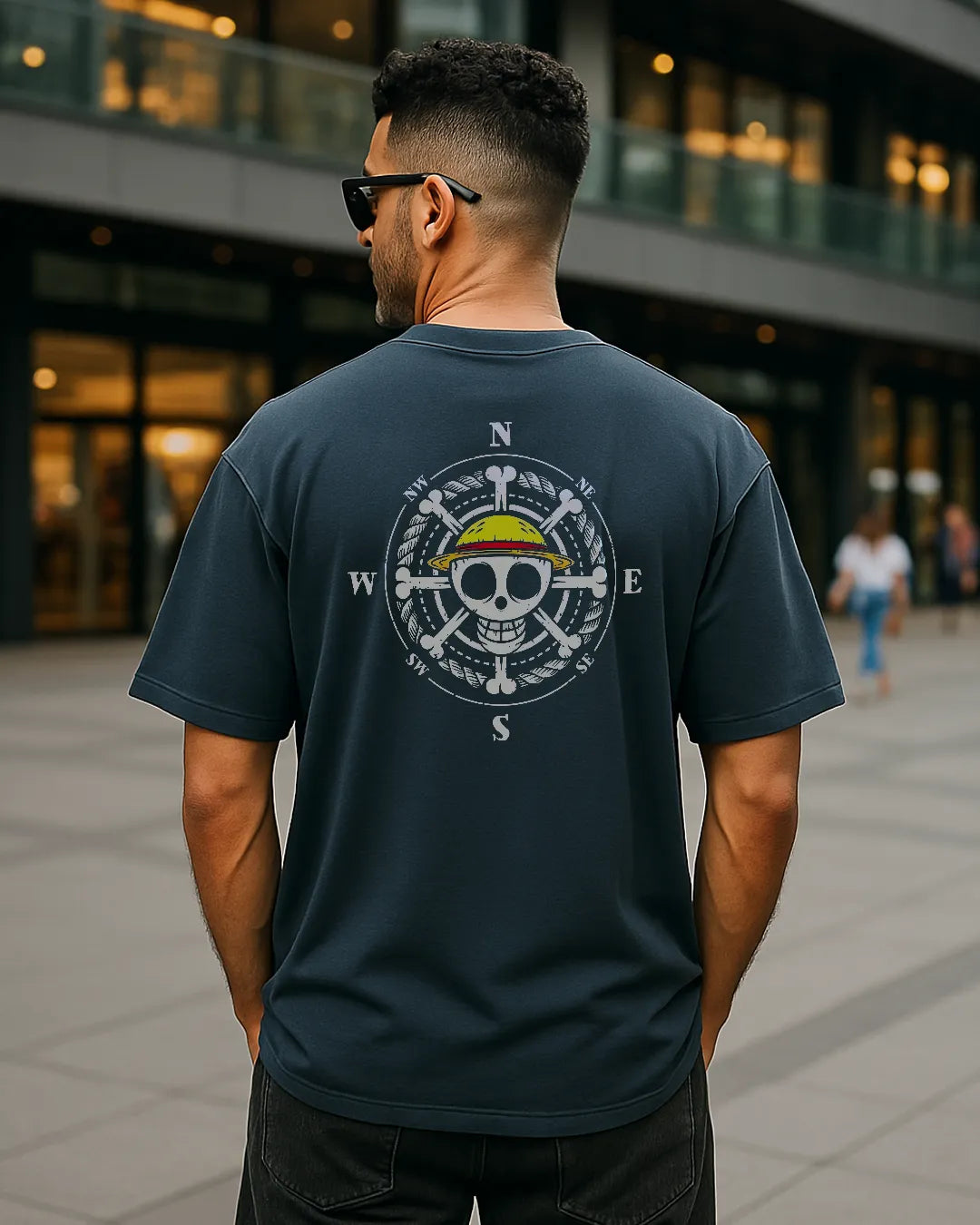 One Piece Straw Hat Pirates Compass Graphic T Shirt Anime Tee image 4