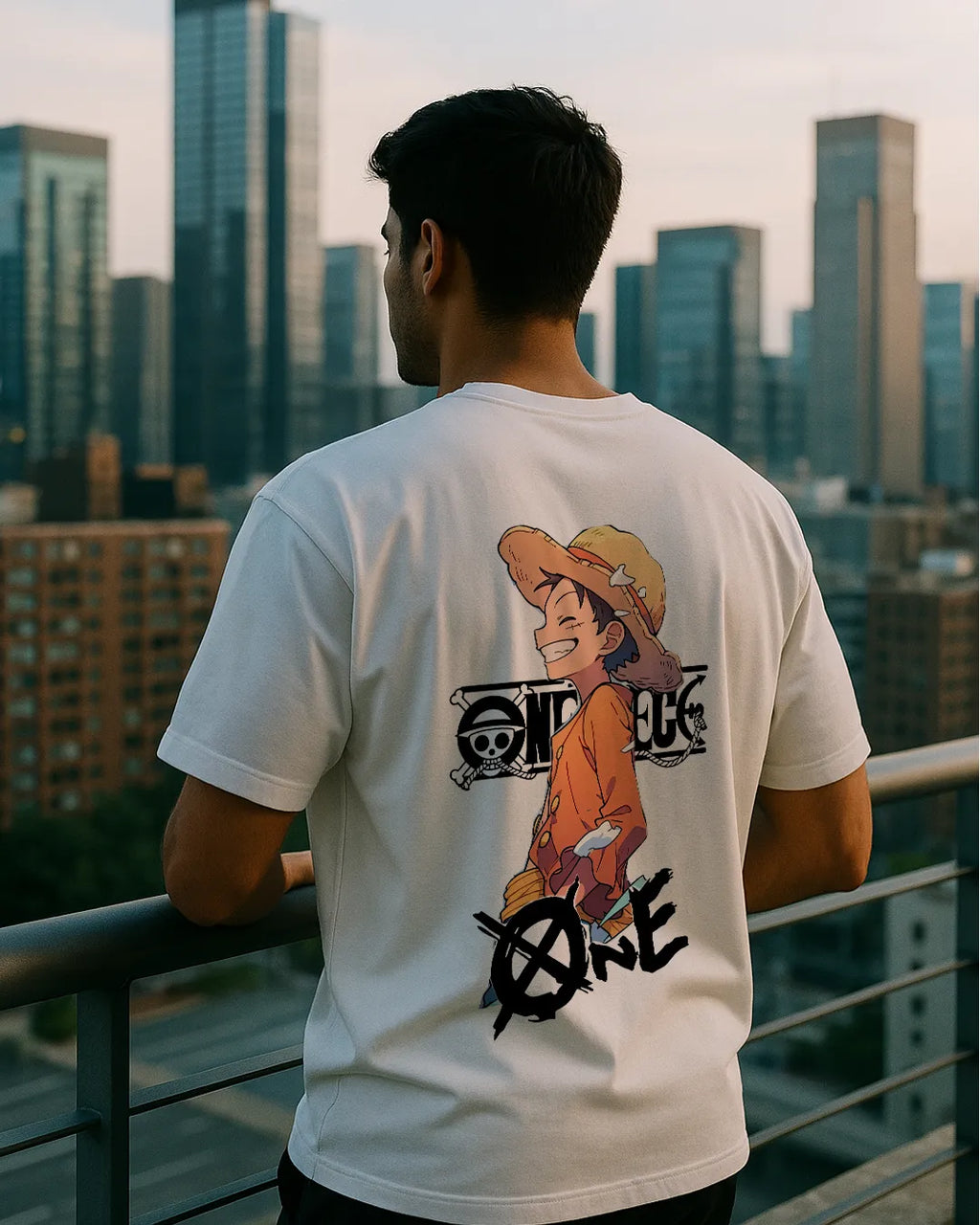One Piece Stylized Luffy Graphic T Shirt Modern Anime Tee image 2