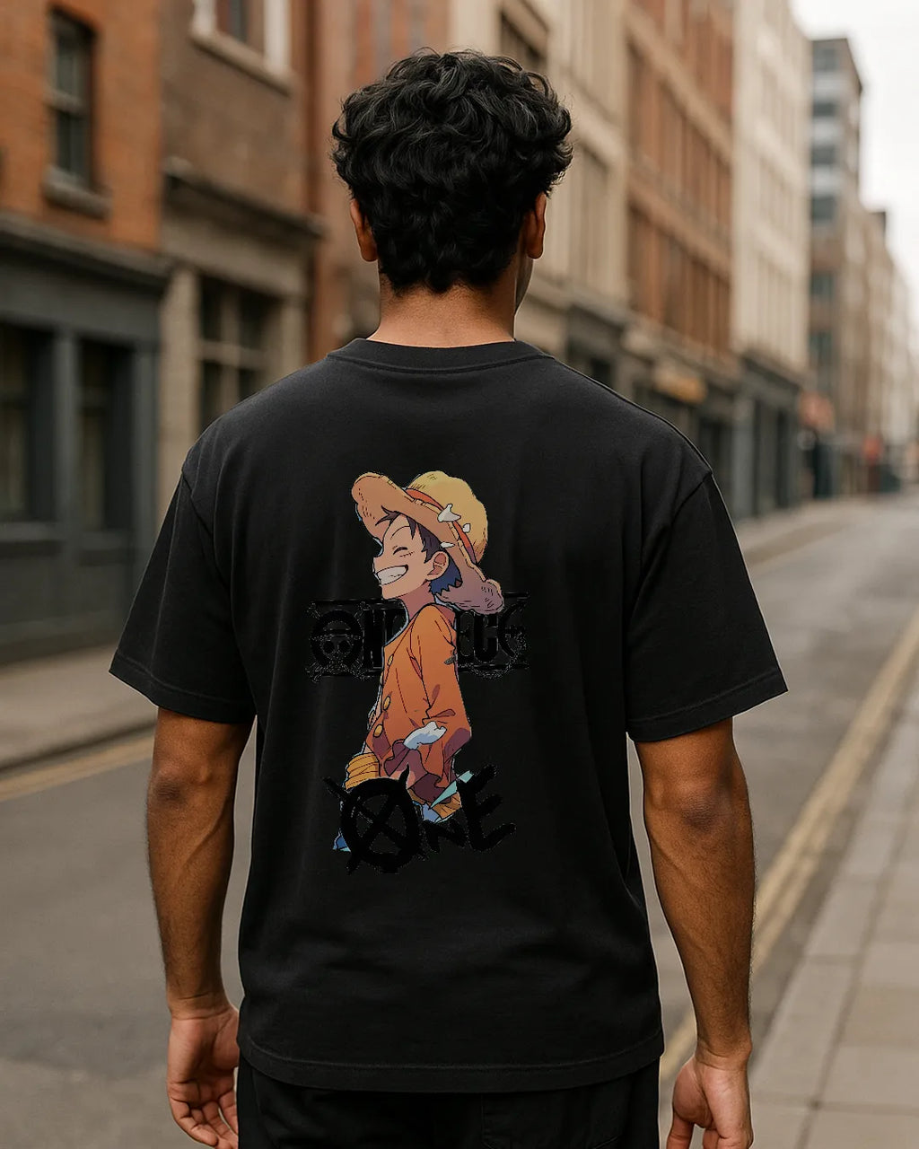 One Piece Stylized Luffy Graphic T Shirt Modern Anime Tee image 3