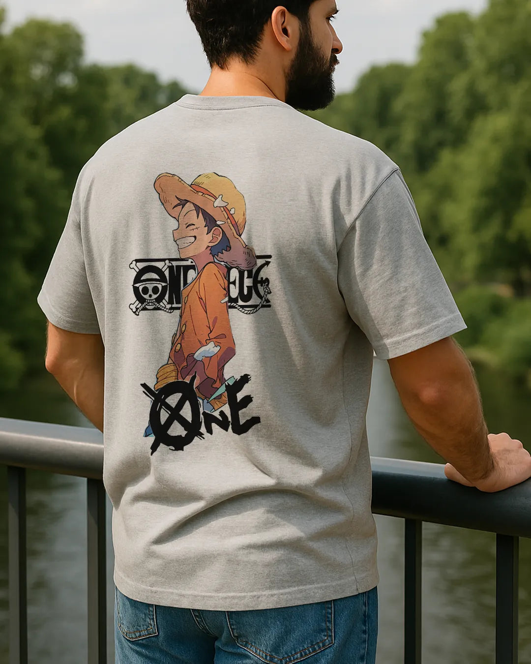One Piece Stylized Luffy Graphic T Shirt Modern Anime Tee image 5