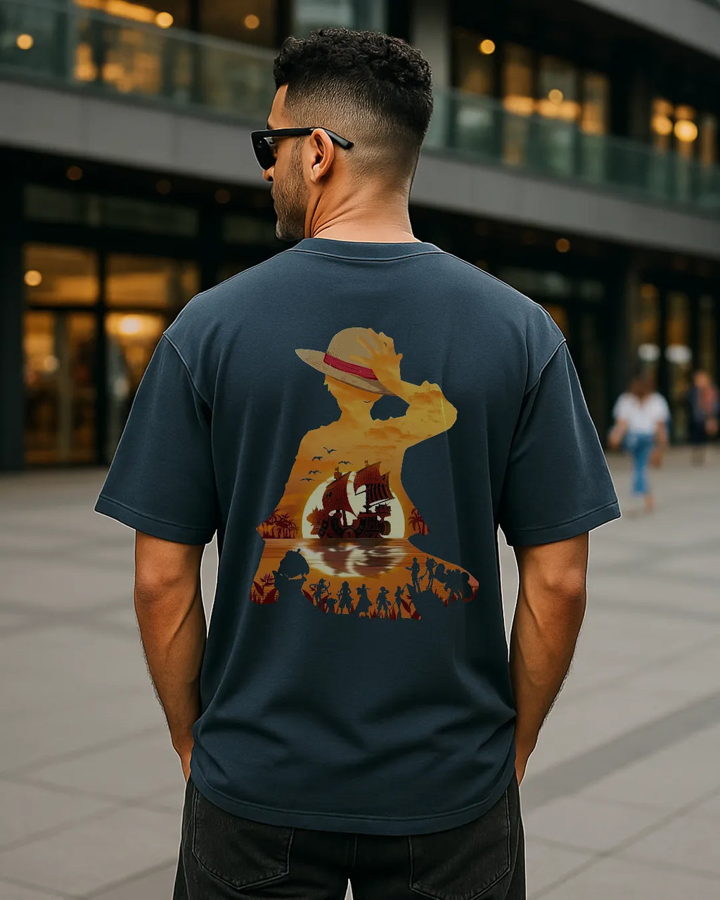 One Piece Sunset Silhouette Graphic T Shirt Anime Tee image 6