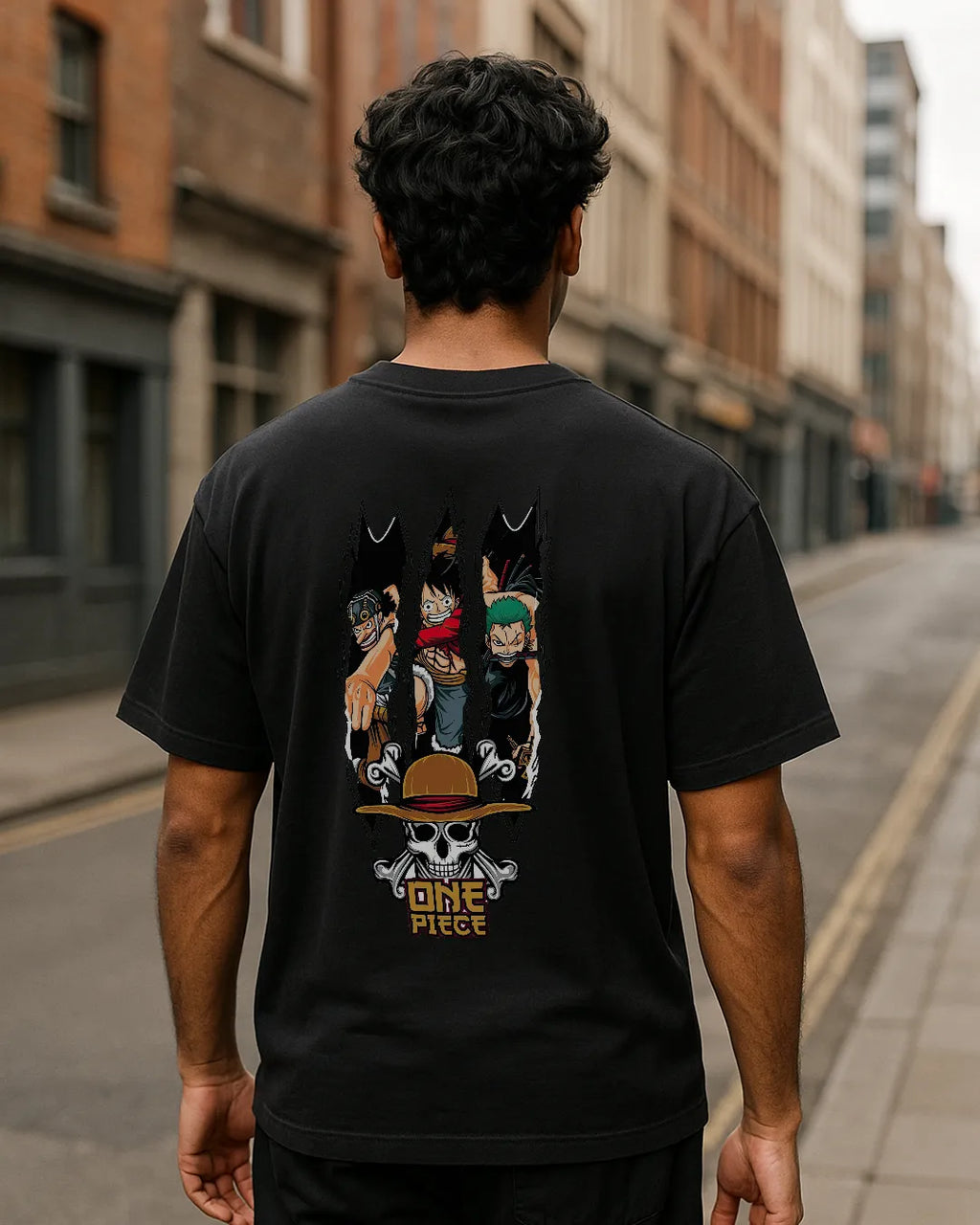 One Piece Trio Graphic T Shirt Luffy Usopp Zoro Anime Tee image 4