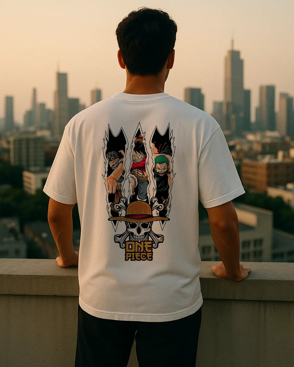One Piece Trio Graphic T Shirt Luffy Usopp Zoro Anime Tee image 8
