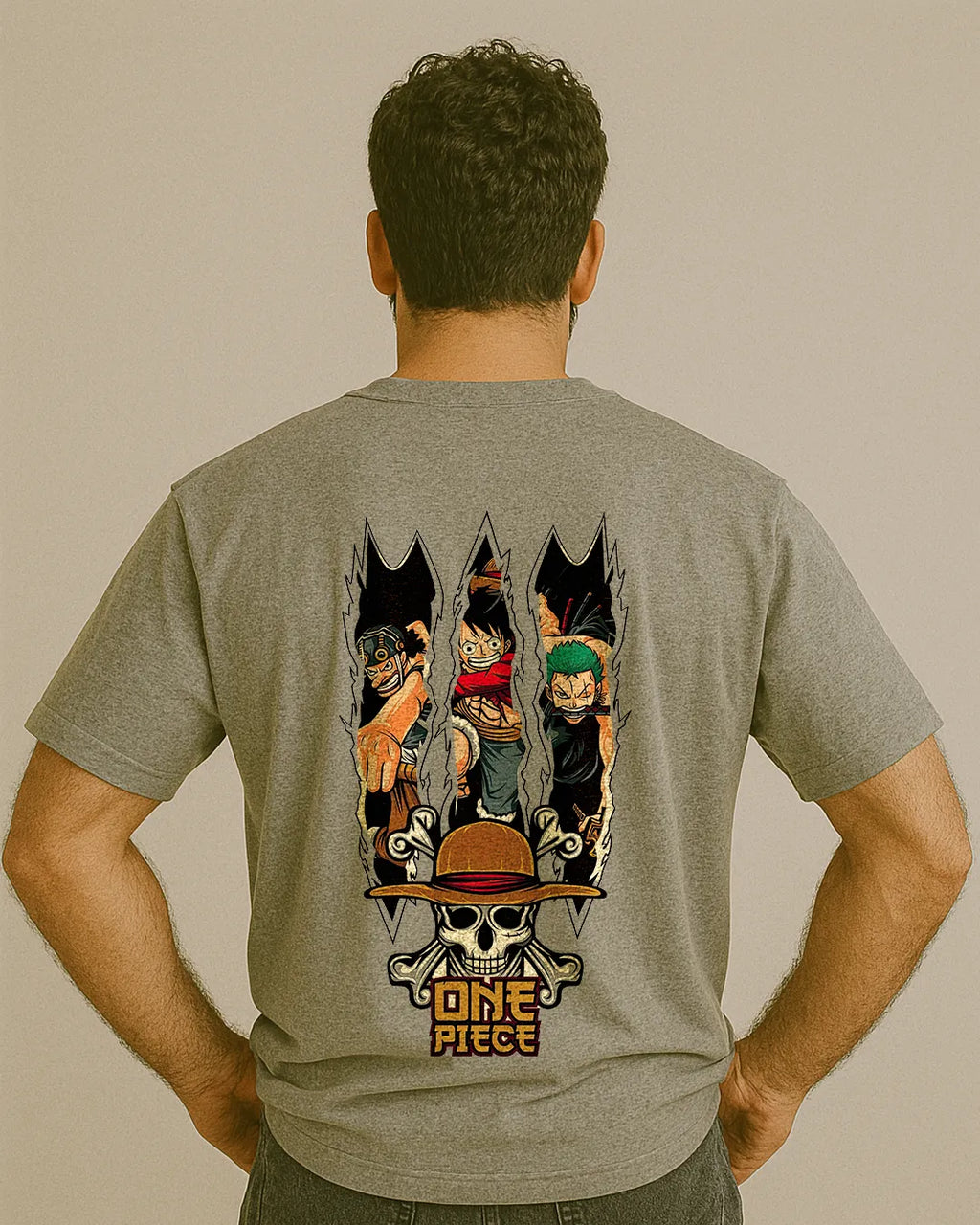 One Piece Trio Graphic T Shirt Luffy Usopp Zoro Anime Tee image 9