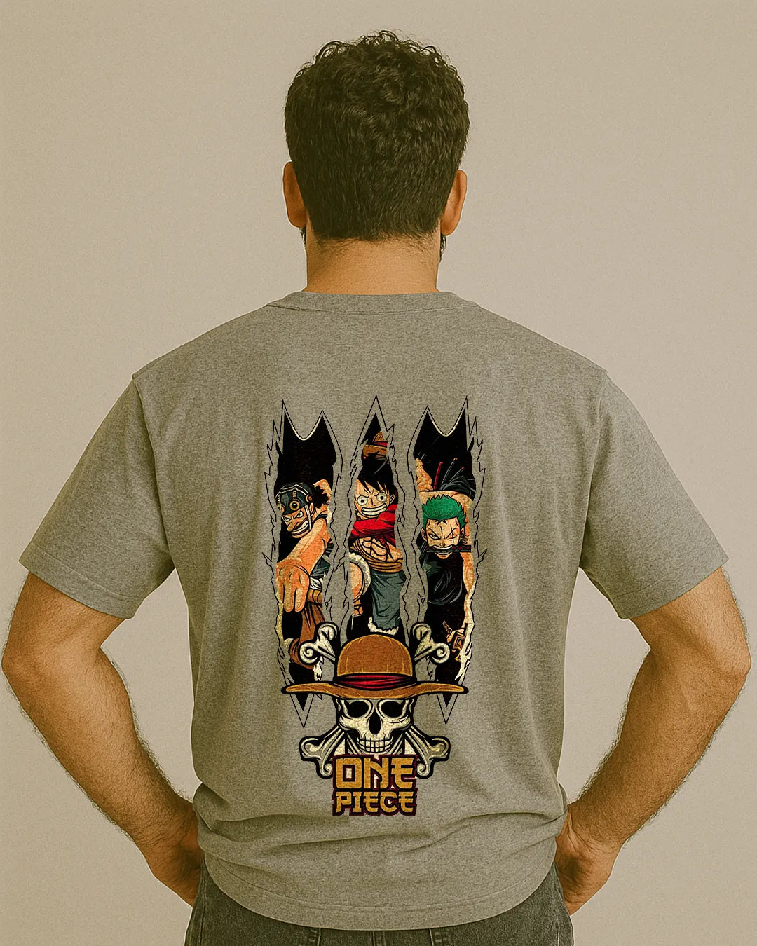 One Piece Trio Graphic T Shirt Luffy Usopp Zoro Anime Tee image 9