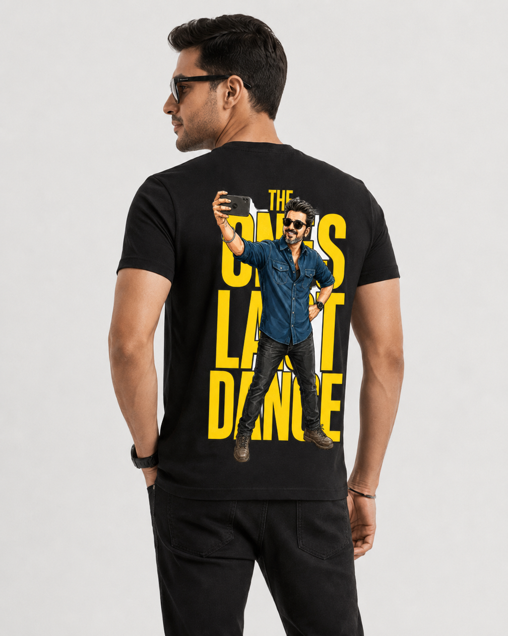 Thalapathy Vijay One Last Dance T-Shirt Jana Nayagan - Black
