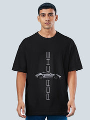 Porsche Graphic Oversized T Shirt German Sports Car Tee