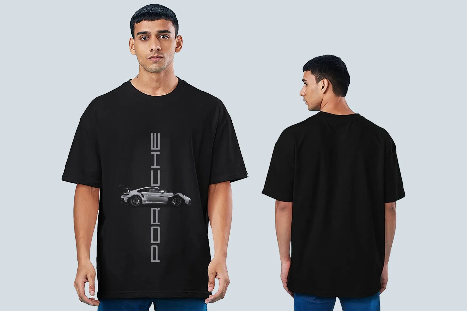Porsche Graphic Oversized T Shirt German Sports Car Tee image 2