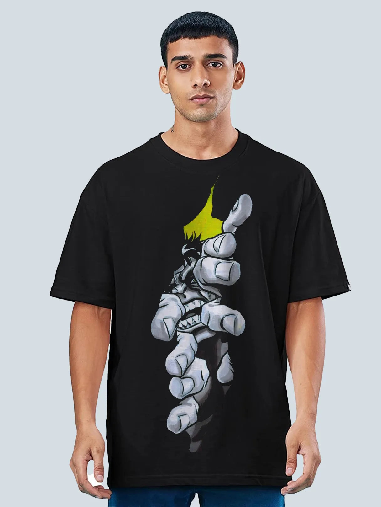 Reaching Hand Graphic Oversized T Shirt Edgy Streetwear Tee hero image