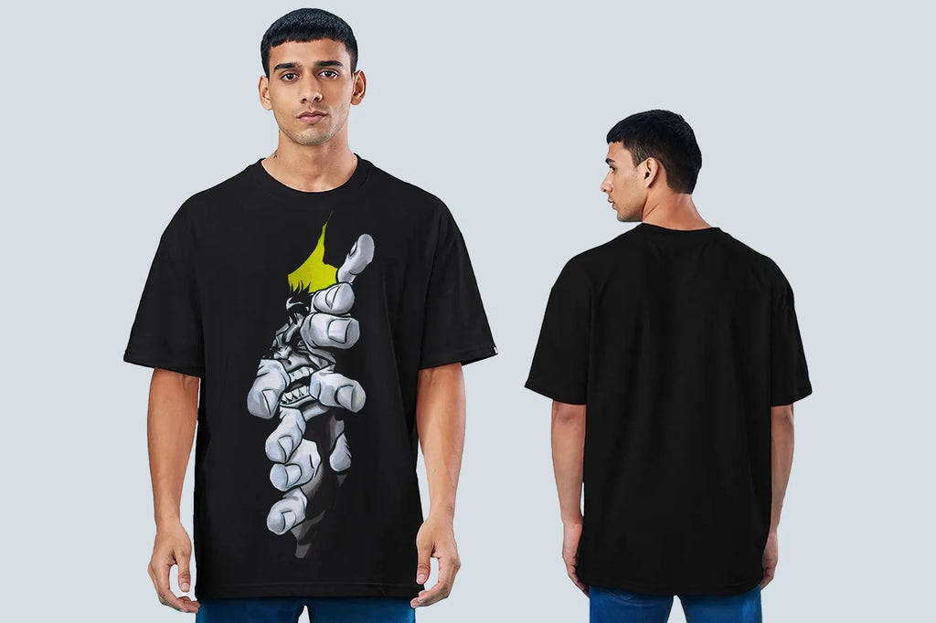 Reaching Hand Graphic Oversized T Shirt Edgy Streetwear Tee image 2