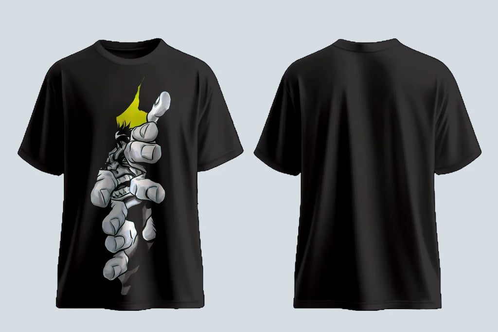 Reaching Hand Graphic Oversized T Shirt Edgy Streetwear Tee image 4