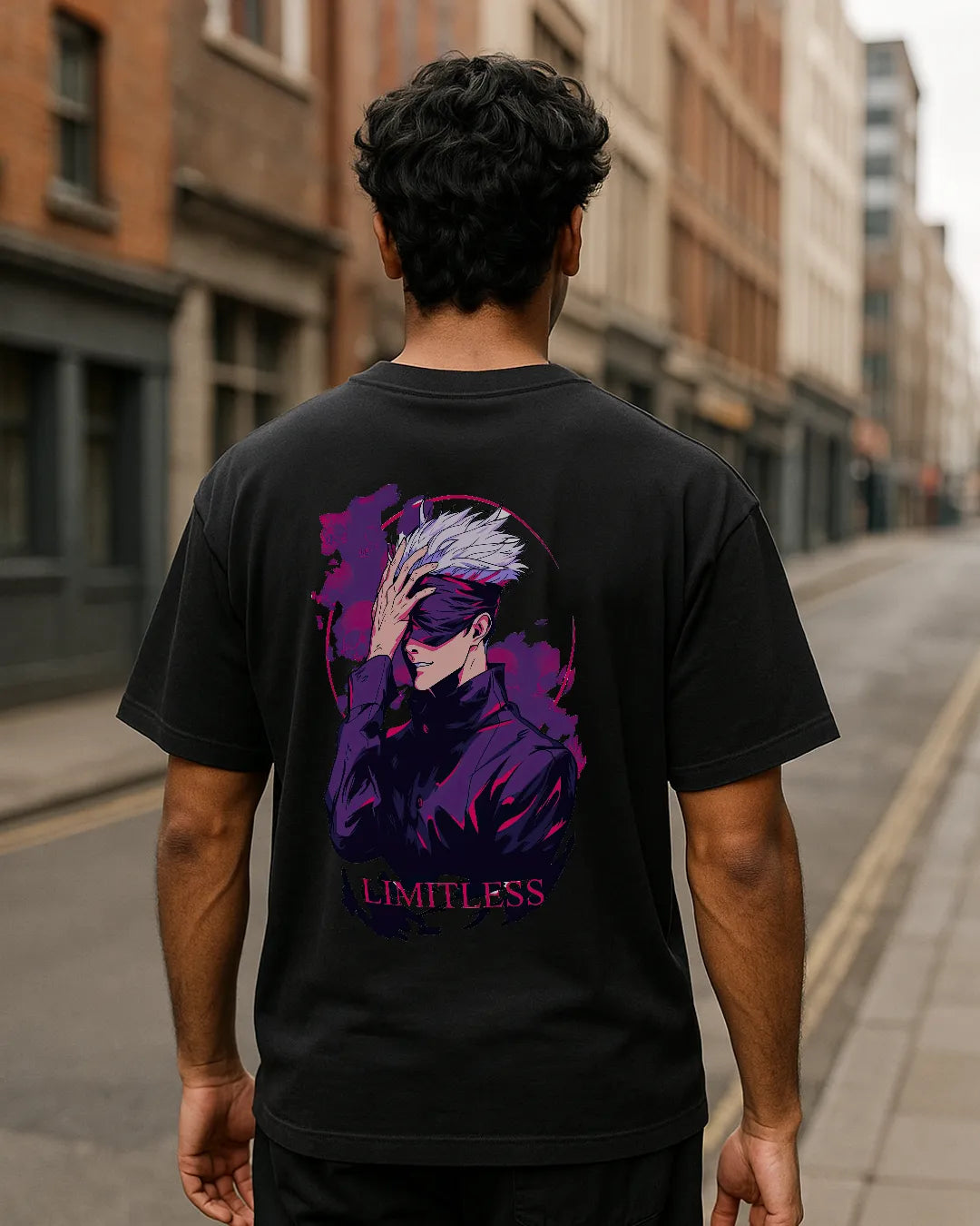 Satoru Gojo Limitless Graphic T-Shirt | Jujutsu Kaisen Anime Tee product image 2 | Hustler's Drip