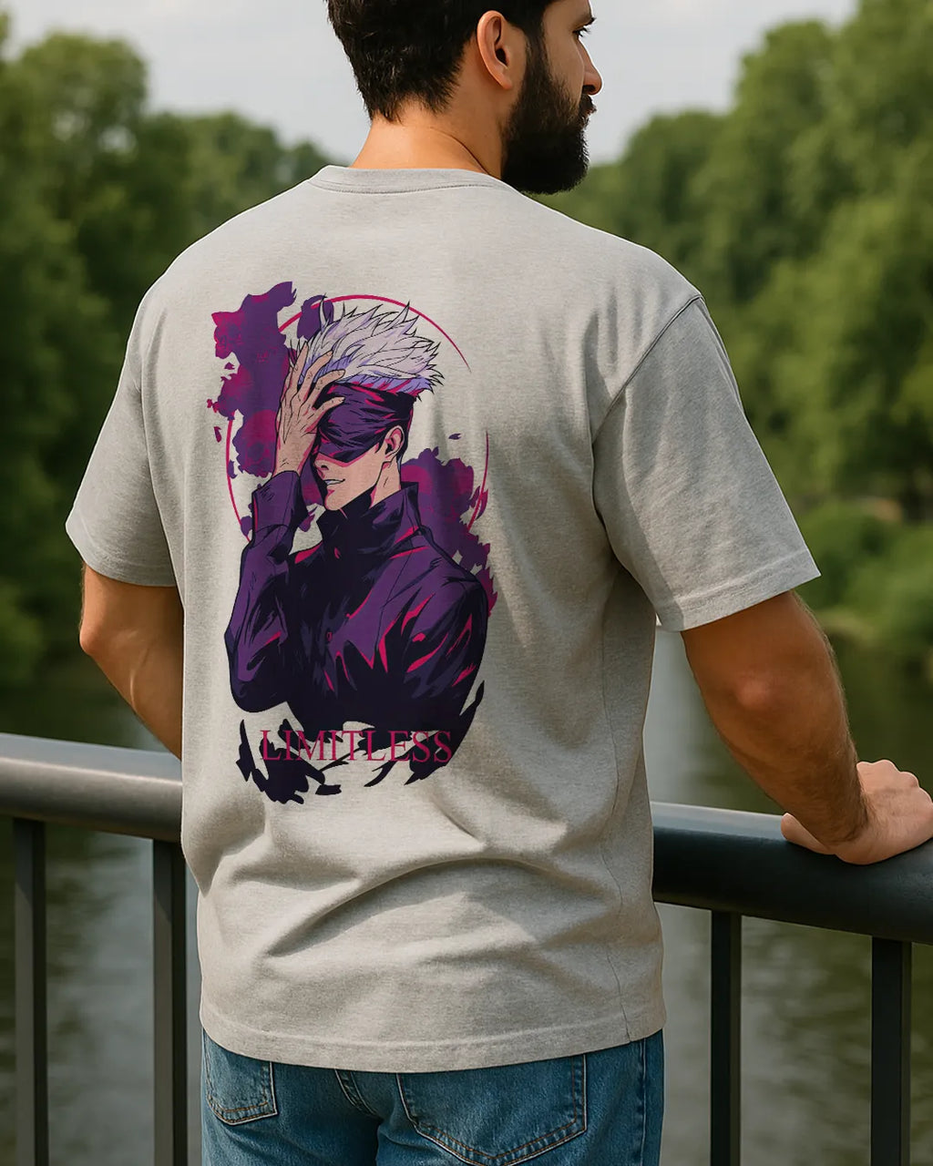 Satoru Gojo Limitless Graphic T-Shirt | Jujutsu Kaisen Anime Tee product image 6 | Hustler's Drip