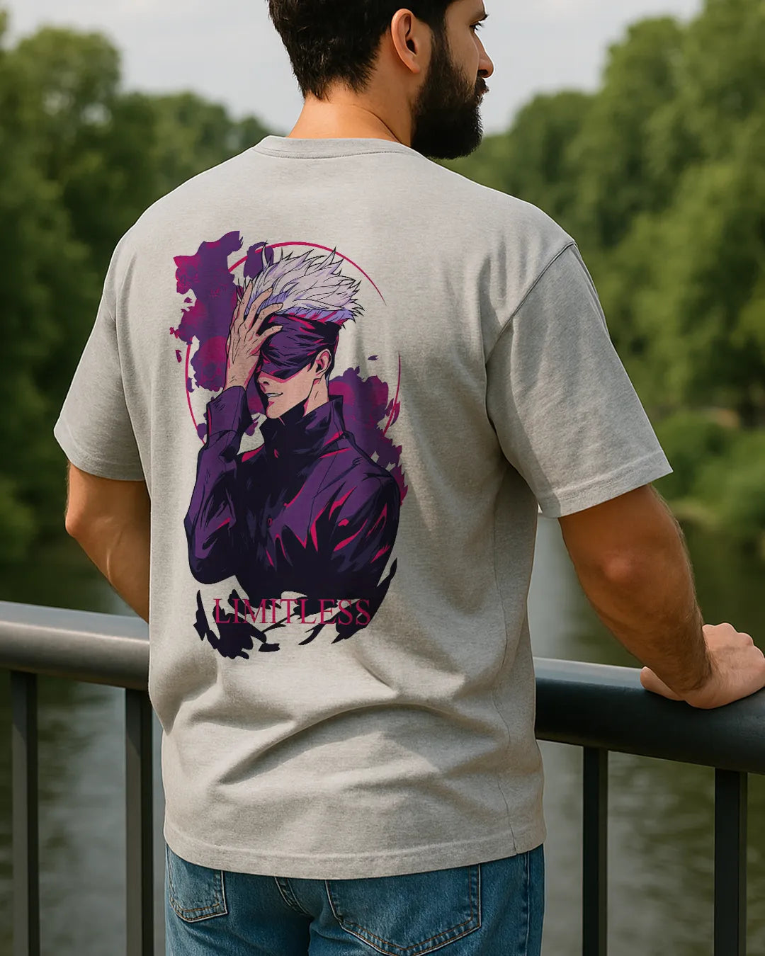 Satoru Gojo Limitless Graphic T-Shirt | Jujutsu Kaisen Anime Tee product image 6 | Hustler's Drip