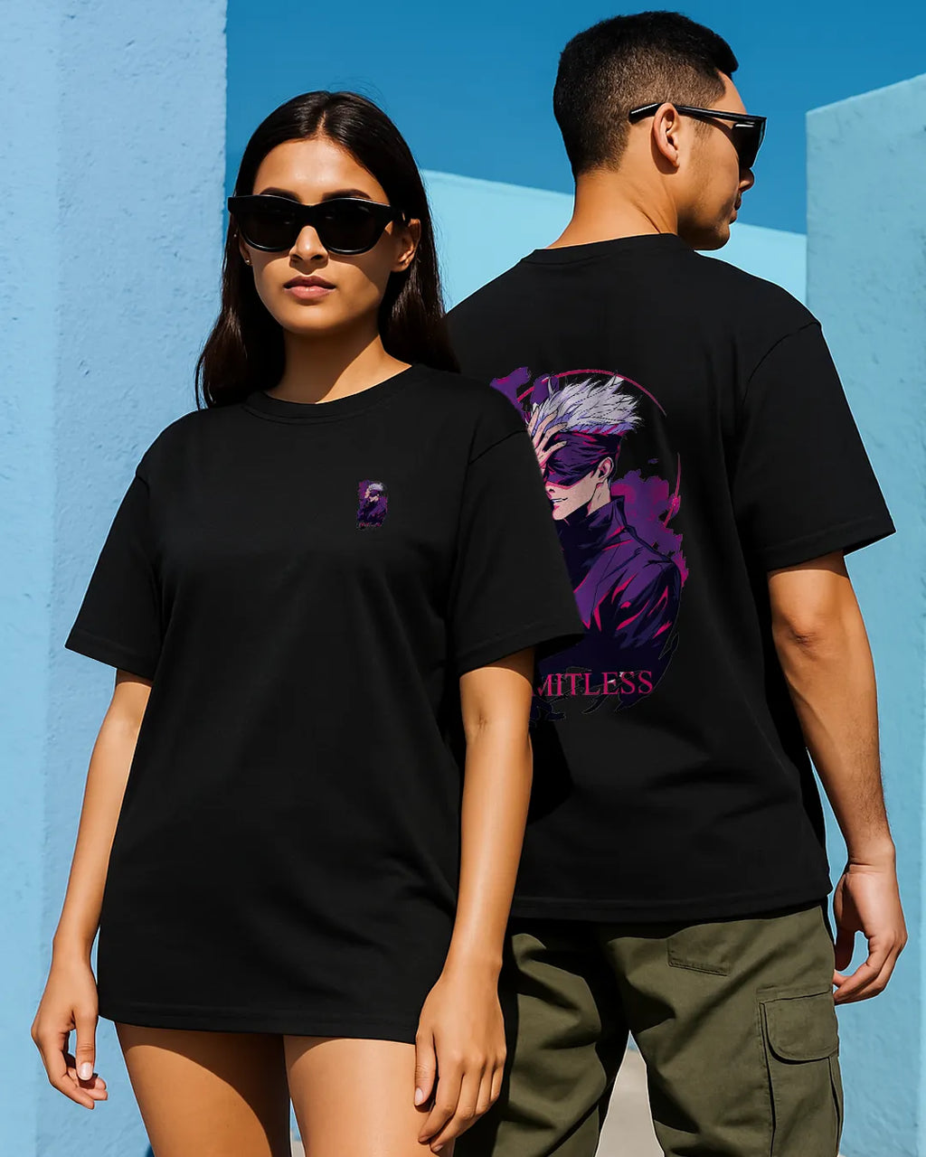 Satoru Gojo Limitless Graphic T-Shirt | Jujutsu Kaisen Anime Tee product image 7 | Hustler's Drip