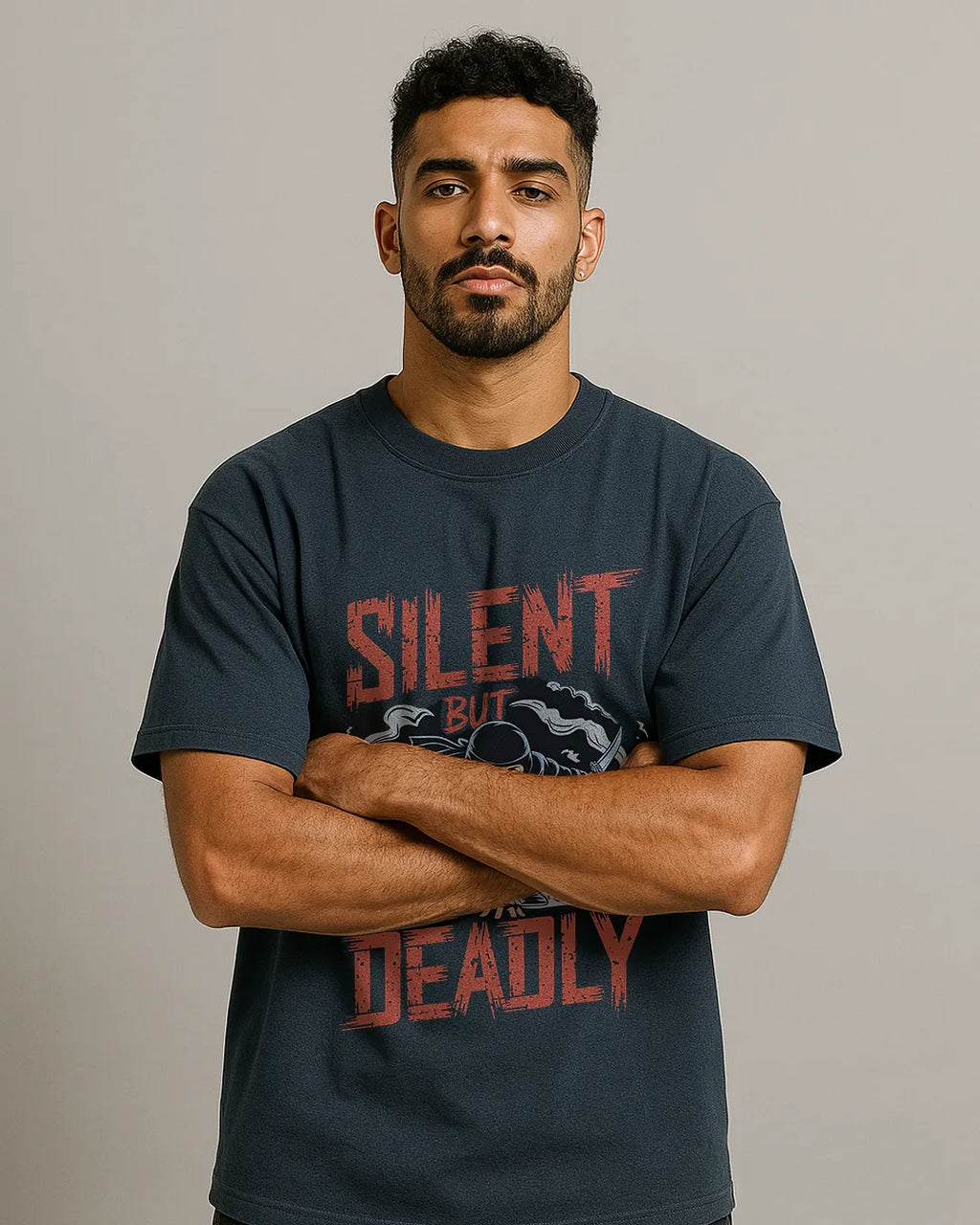 Silent But Deadly Ninja Graphic T-Shirt | Stealth Warrior Tee product image 4 | Hustler's Drip
