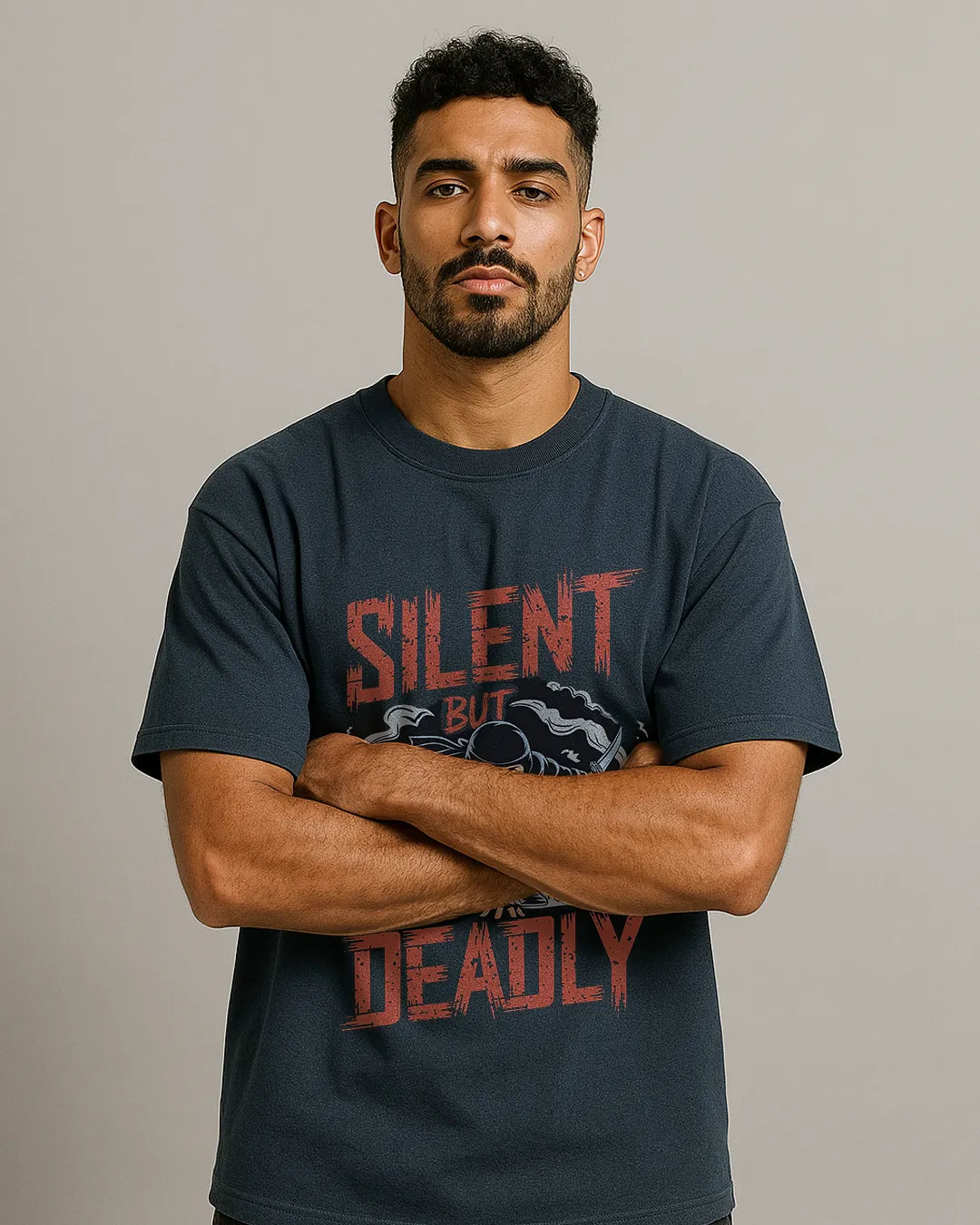 Silent But Deadly Ninja Graphic T-Shirt | Stealth Warrior Tee product image 4 | Hustler's Drip