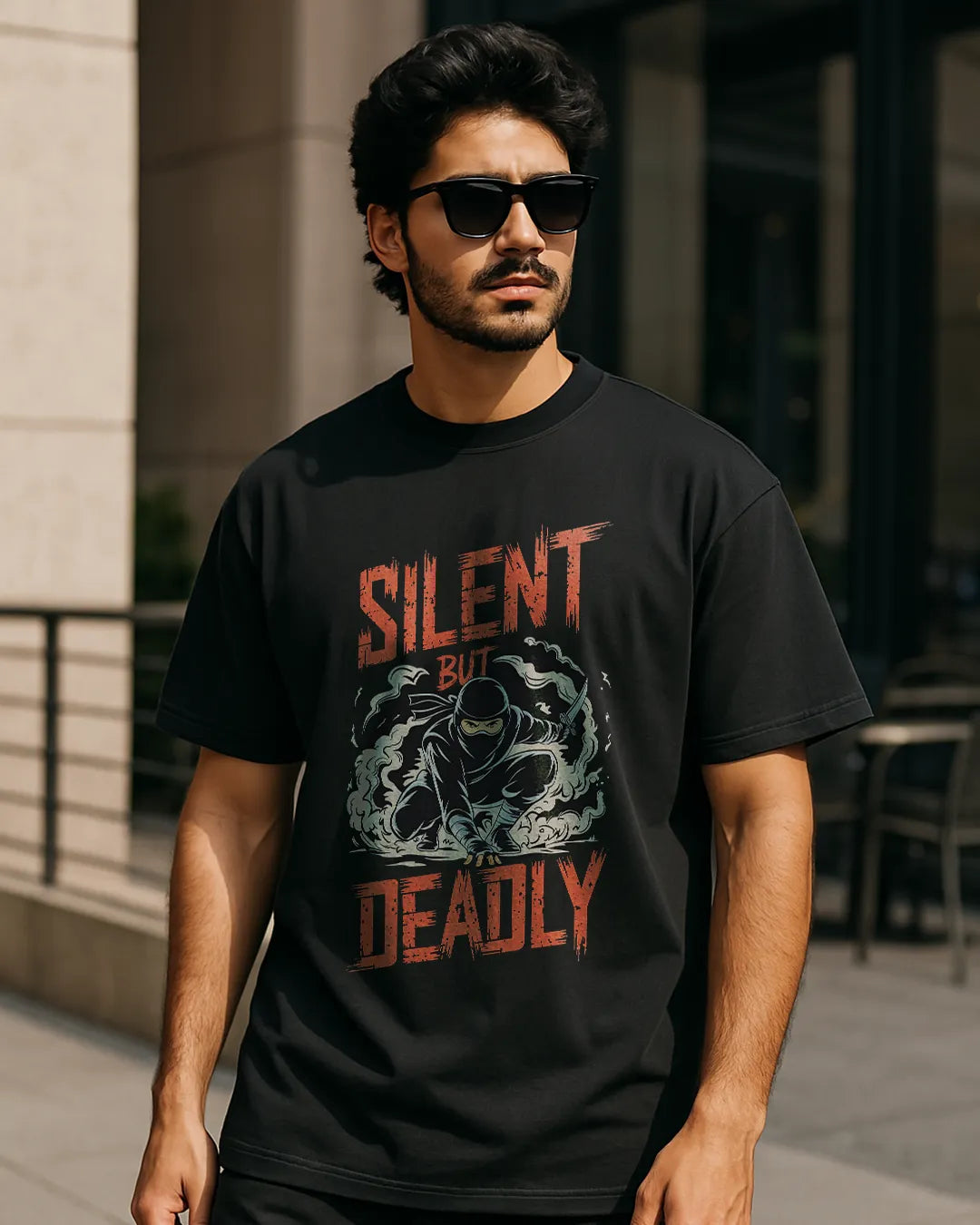 Silent But Deadly Ninja Graphic T-Shirt | Stealth Warrior Tee product image 8 | Hustler's Drip