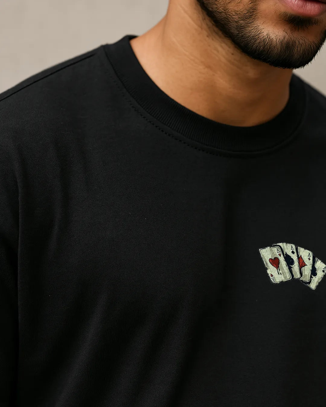 Skull Ace of Spades & Dice Graphic T-Shirt | Lucky Gamble Tee product image 5 | Hustler's Drip