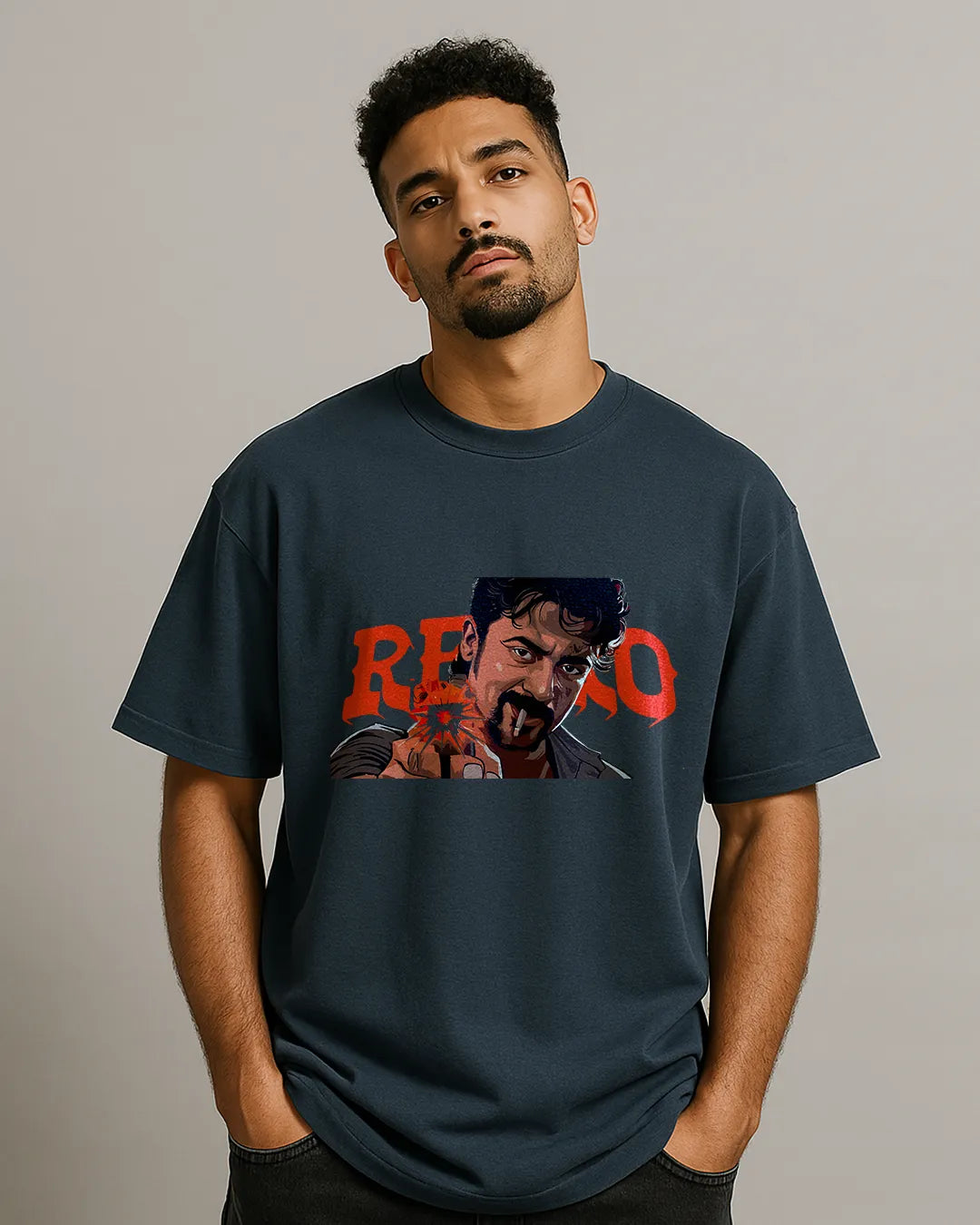 Suriya "Retro" Action Graphic T-Shirt | Tamil Movie Tee product image 3 | Hustler's Drip
