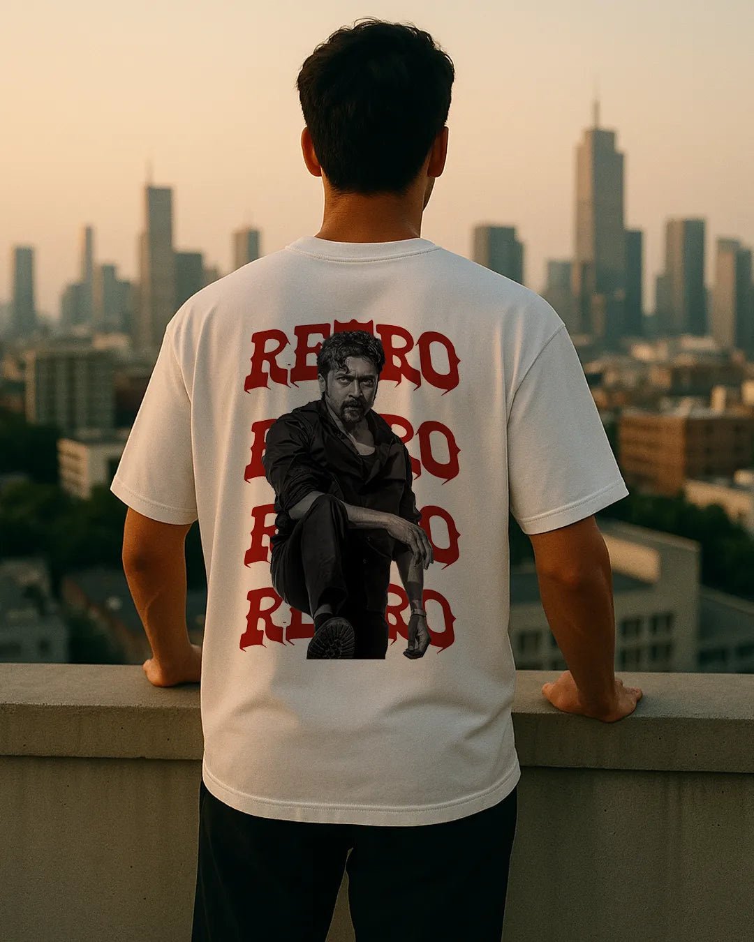 Suriya Retro Movie Graphic T Shirt Tamil Film Tee image 2