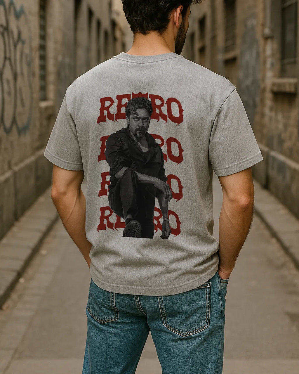 Suriya Retro Movie Graphic T Shirt Tamil Film Tee hero image