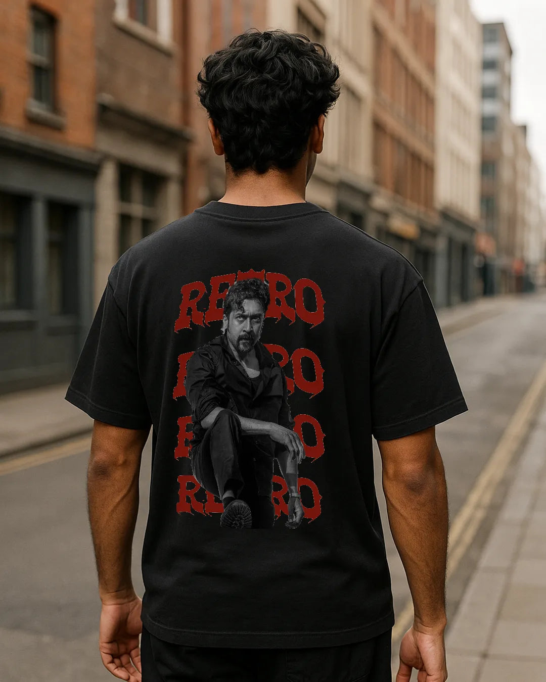 Suriya Retro Movie Graphic T Shirt Tamil Film Tee image 3